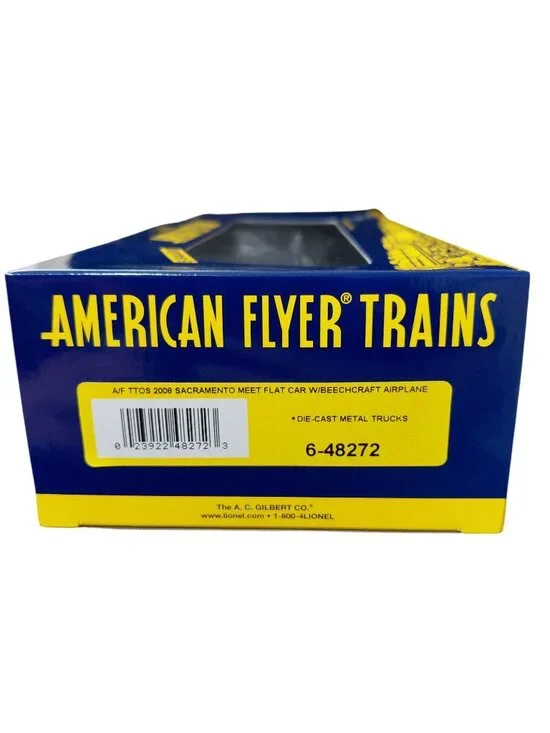 American Flyer 2008 TTOS Sacramento Meet Flat Car W/Beechcraft Airplane 6-48272 - Picture 5 of 6